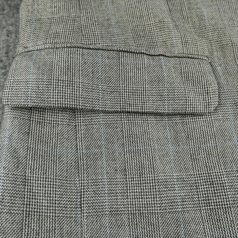 Jos A Bank Signature Sport Coat Mens 43R Silk Camel Hair Glen Plaid Windowpane
